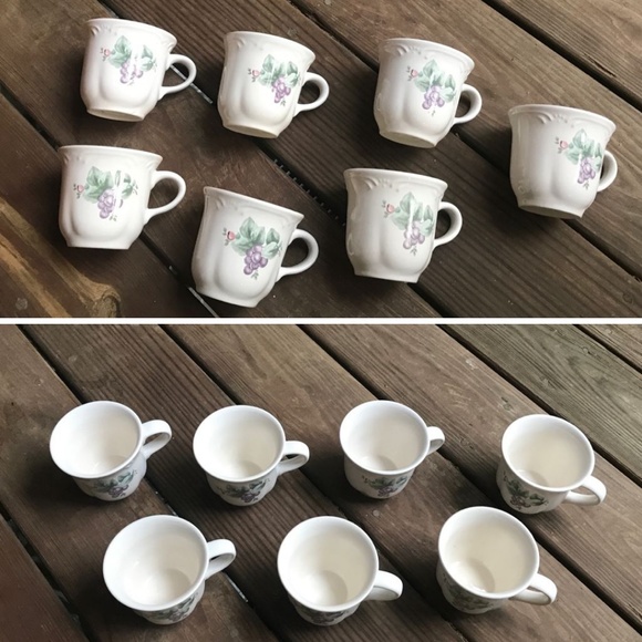 12 PFALTZGRAFF Cups & Saucers GRAPEVINE & FILIGREE - Picture 2 of 10